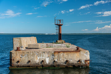 View of Hara Harbour (Hara sadam) ,Old secret soviet submarine harbor at northern Estonia, Lahemaa,...