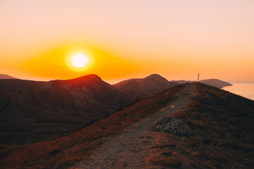 Dawn in the mountains
