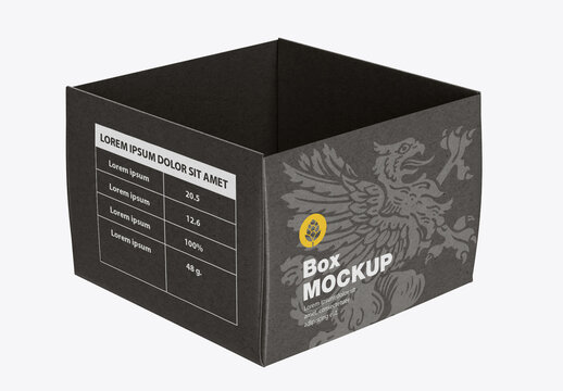 Cardboard Box 3D Mockup
