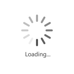 Loading icon. Download sign. Data load. Isolated raster illustration on white background.