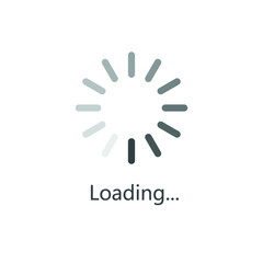 Loading icon. Download sign. Data load. Isolated vector illustration on white background.