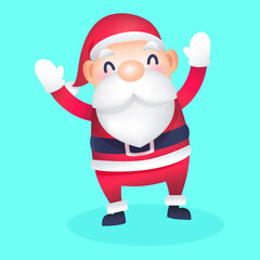 cute santa claus character vector