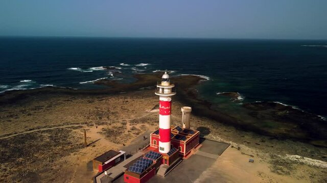 Partial orbit clip of Faro del Totston El Cotillo Fuerteventura