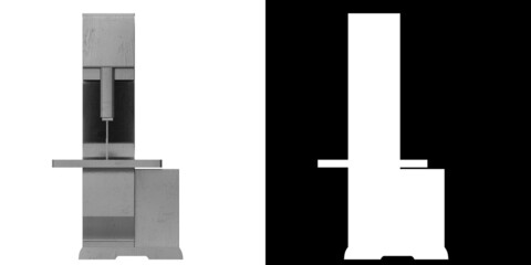 3D rendering illustration of a bandsaw
