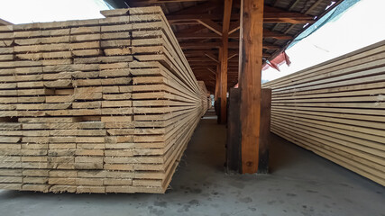 Wood processing. Joinery work. wooden furniture. Wood timber construction material for background and texture. details wood production. composition wood products.