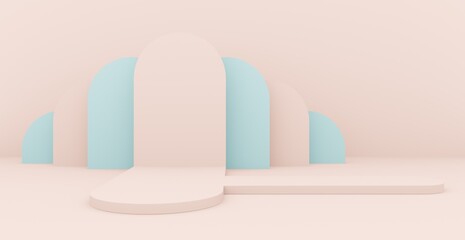 3d rendering background with abstract podium and wall scene background. 