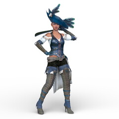 Fototapeta premium 女性海賊