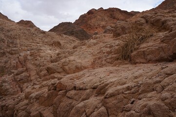 Hiking in the wadi Shahamon, South Israel