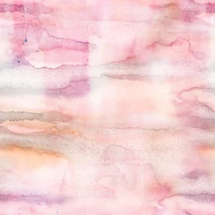 Papier Peint photo Style romantique Modèle sans couture abstrait aquarelle éthérée pastel. Texture de fond féminine délicate rose fard à joues