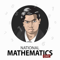 National Day of Mathematics vector illustration - education concept