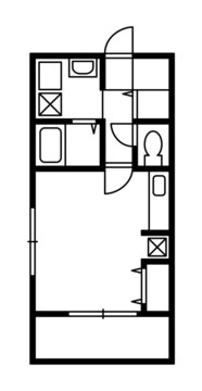 ワンルームの間取り図