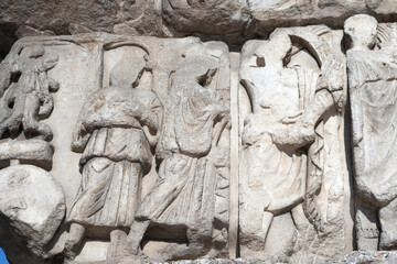 Roman Arch of Galerius in the center of city of Thessaloniki, Greece