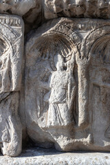 Roman Arch of Galerius in the center of city of Thessaloniki, Greece