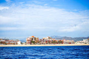 Fototapeta na wymiar Hotels By the beach Cabo San Lucas