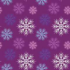 A seamless pattern on a square background is snowflakes. Design element