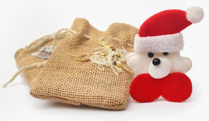 Santa Claus with gift sac