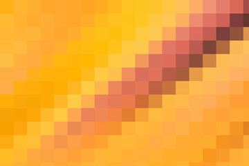 Emphasized red pixel ray on saturated yellow backdrop