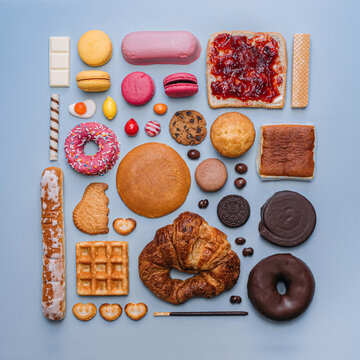 A group of snacks.