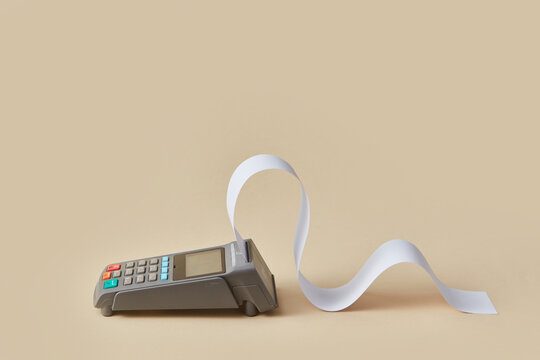 Payment terminal with waving receipt