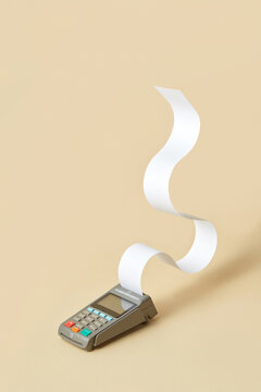 Payment terminal with wavy receipt
