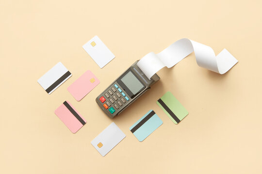 Payment terminal with cards and receipt