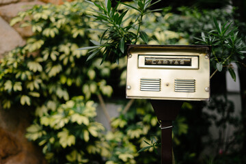 gold mailbox