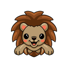 Cute little hedgehog cartoon jumping