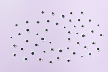 Scattered plastic eyes