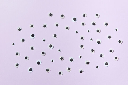 Scattered plastic eyes
