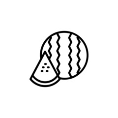 watermelon vector icon. fruit icon outline style. perfect use for icon, logo, illustration, website, and more. icon design line style