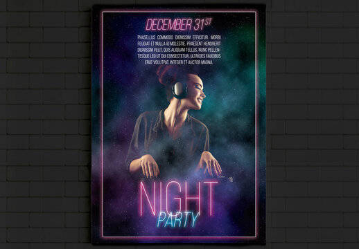 Galaxy Sky Party Poster