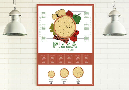Poster Pizza Menu