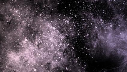 abstract space, colorful nebula, stars and sky
