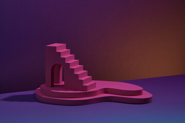  Pink Product Stair Display