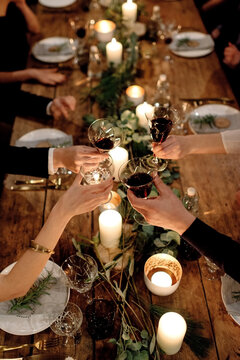 Guests Toasting