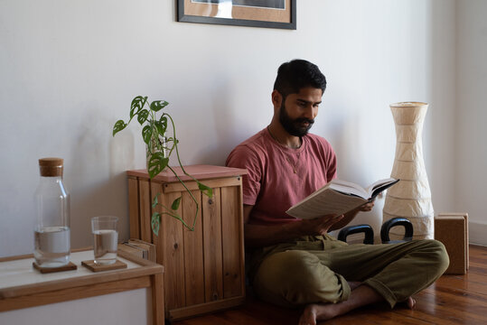 Sufi man practicing in the livingroom