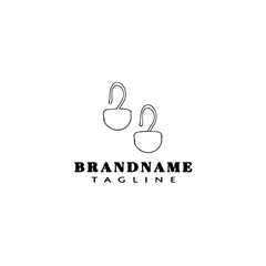 jewelry accessories logo cartoon icon design template black creative vector illustration