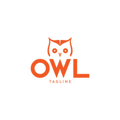 Owl. Logo template.