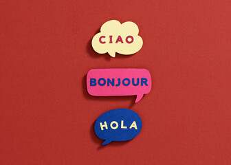 set of cute colorful sticker with short message
