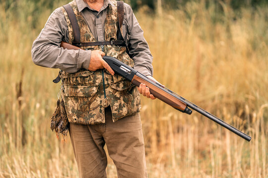 Close up of shotgun
