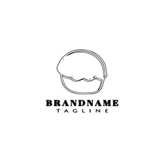 cupcake logo cartoon icon design template black isolated cute illustration