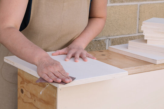 Young Artist Preparing Canvas For Painting