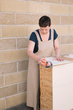 Young Artist Preparing Canvas For Painting