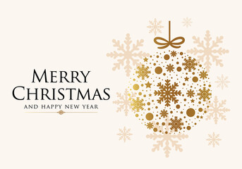Christmas and Happy New Year greeting card.