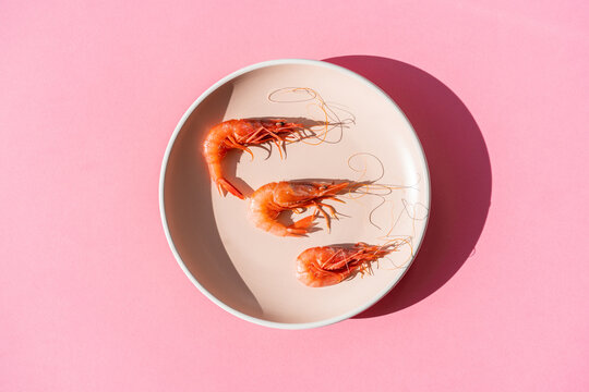 Prawns on plate
