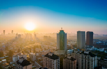 Fototapeta premium Morning scenery of Nantong City, Jiangsu Province