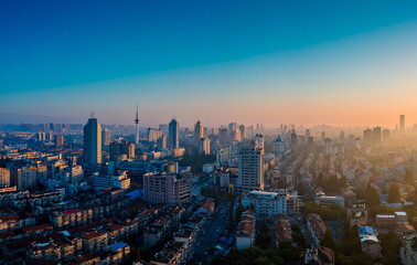 Morning scenery of Nantong City, Jiangsu Province