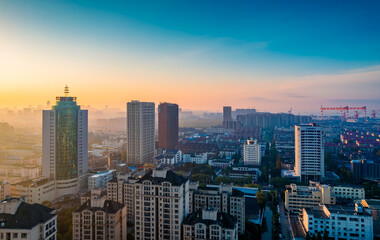 Obraz na płótnie Canvas Morning scenery of Nantong City, Jiangsu Province