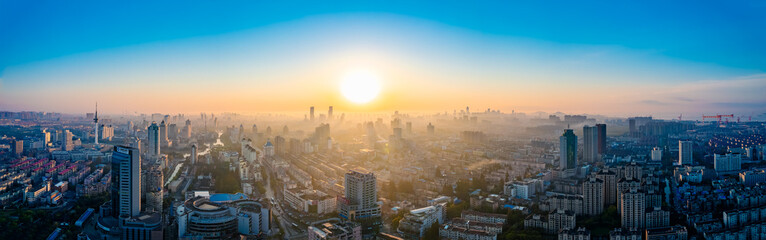 Morning scenery of Nantong City, Jiangsu Province