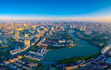 Fototapeta na wymiar Morning scenery of Nantong City, Jiangsu Province